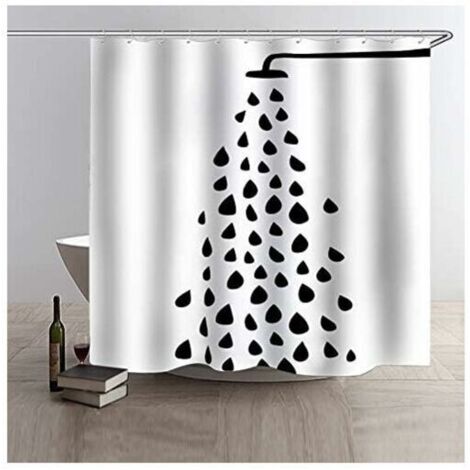 Cortinas de ducha con ganchos - Impermeables y resistentes al moho - 180x180cm (1/3)