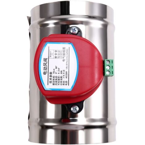 Amortiguador eléctrico de 220 V, válvula de aire motorizada de acero inoxidable, válvula antirretorno, manguera de 100 mm (4 pulgadas). (1/4)