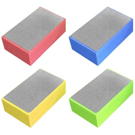 Juego de 4 almohadillas de pulido de diamante manuales para lijar hormigón, vidrio, piedra, granito y mármol, con granos 60, 100, 200 y 400 (como se muestra en la imagen). (1/4)