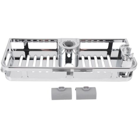 Estante rectangular para ducha, bandeja de almacenamiento extraíble, soporte de plástico, accesorios de cocina para baño (25 mm) (1/4)