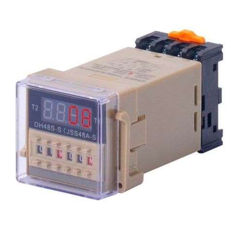 Relé de retardo de ciclo repetitivo de 12 V/220 V CA con base de enchufe (1/4)