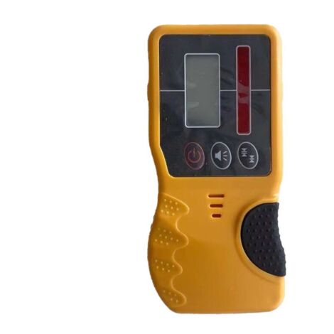 Receptor láser rotativo autonivelante para exteriores con detector y abrazadera robusta, luz roja. (1/4)