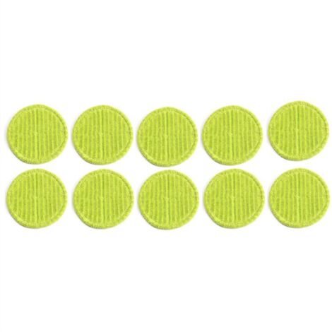 Juego de 10 almohadillas de microfibra de repuesto para limpiador a vapor multisuperficie. (1/4)