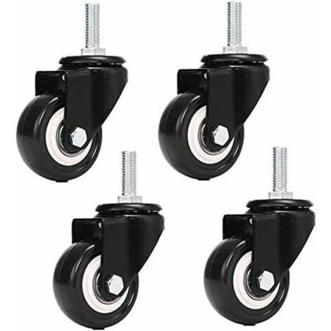 Rueda giratoria universal para carro, tornillo silencioso, 1,5 pulgadas, tornillo de perforación dorado, M8 25 universal 4 (1/4)
