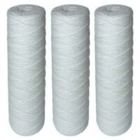 Ulisem Juego de 3 Cartuchos Filtrantes Enrollados para Filtro de Agua - Filtración de Sedimentos hasta 25 micras - Formato Estándar Universal 10" pulgadas - Duración: 1 año