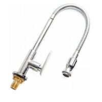 Grifo de cocina para exteriores YMYNY, grifo mezclador de un solo orificio giratorio de 360°, grifo de cocina de agua fría, grifo de lavandería