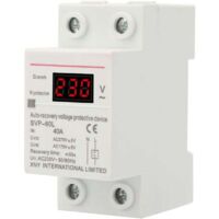 Estabilizador de voltaje Ulisem, protector contra sobretensiones de 230 V y 40 A, regulador de voltaje, dispositivo de protección para riel DIN