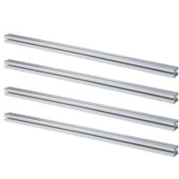 Ulisem4Pcs 4040 Perfil de extrusión de aluminio con ranura en T, estándar europeo, anodizado, riel lineal, CNC, pieza de impresora 3D DIY, 39,4 pulgadas, 1000 mm