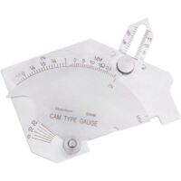UlisemJauge à came de pont MG-8 Jauge de soudage en acier inoxydable Outil d'inspection des joints de surfaces soudées Système métrique et en pouces Jauge de gorge Jauge