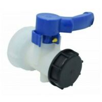 Válvula para tanque IBC de 1000 litros 2" / 62 mm Válvula de mariposa de plástico integrada DN40 (62 mm)