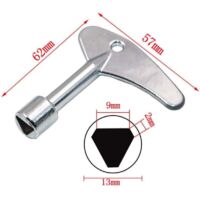 Juego de 2 llaves triangulares de 9 mm con interruptor de llave triangular para ascensor de emergencia de gas y eléctrico
