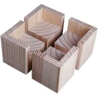 Patas para muebles, juego de 4 elevadores de cama, elevadores de madera para muebles pesados