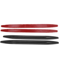 Protectores de parachoques delantero y trasero para coche, 2 piezas, tiras antiarañazos para las esquinas de las puertas, modificación universal en negro brillante.
