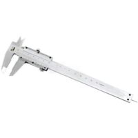 Calibrador físico de 15 cm para enseñanza y experimentación, con escala vernier, de acero inoxidable y precisión de 0,02 mm.