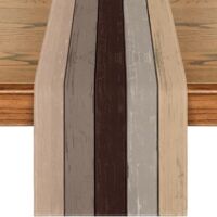 Camino de mesa rústico de madera marrón antigua para otoño, decoración de cocina y hogar, fiestas y celebraciones, 33 x 183 cm