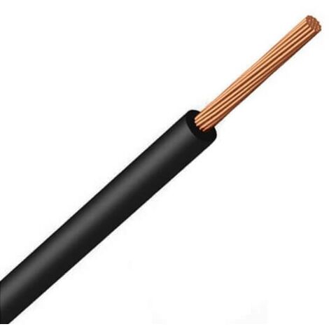 Cable Eléctrico 6Mm² H07Z1-K (As) Type 2 Libre de Halógenos Negro X10M