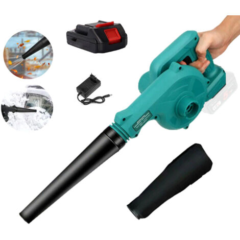 Vacuum cleaner blower battery, electric building vacuum cleaner 130 miles per hour, 2-in-1, with 1 3.0 Ah battery and fast charger, compatible with Makita battery