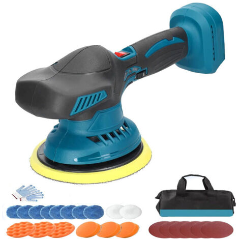 Polishing machine, 21V electric car polishing pad, wireless 6-speed polishing and cleaning of metal wax wood (without battery), compatible with Makita batteries (1/5)