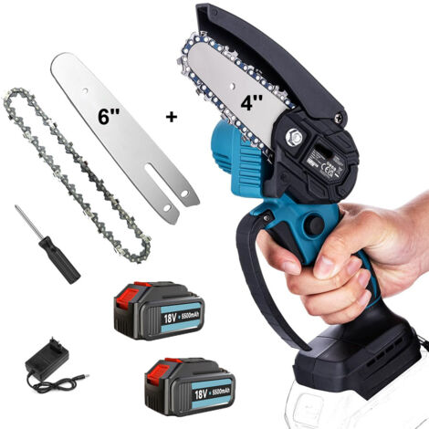 Electric chainsaws,6 inch Cordless Chainsaw+4 inch guide plate + chain ...