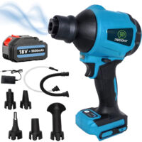 Air compressor, air compressor spray gun, compressed air spray gun, body only, with 5500mAh battery and charger, compatible with Makita 18V battery