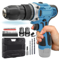 Drills and combi drills,12V Cordless Drill Driver Screwdriver,Small Hand Drill,25+1 Torque,2-Speed,35 N.m, for Drilling Walls, Bricks, Wood, Metal+2x 3.0Ah batteries ,Compatible with Makita batteries