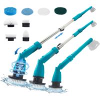 Cordless Electric Cleaning Brush, Rotating Brush with 8 Brush Heads, with Adjustable Handle for Bathroom, Tile and Car (No Battery), Compatible with Makita Battery