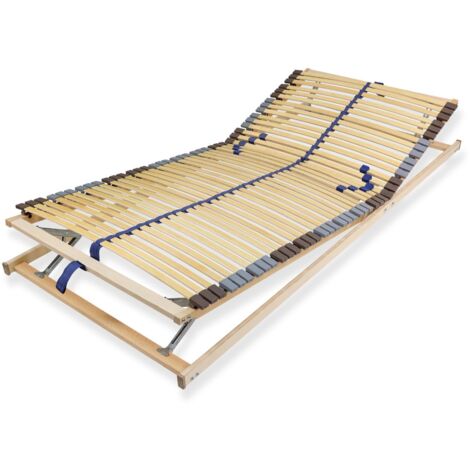 Lattenrost 80x200 cm verstellbares Kopf & Fußteil vormontiert 42 Latten 7-Zonen Traglast 150 kg Birkenschichtholz