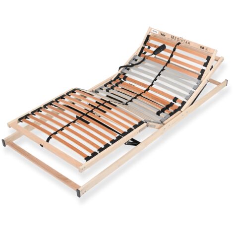 Lattenrost 90x200 cm elektrisch verstellbares Kopf & Fußteil fertig montiert 28 Latten 5 Zonen