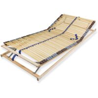 Lattenrost 90x200 cm verstellbares Kopf & Fußteil vormontiert 42 Latten 7-Zonen Traglast 150 kg Birkenschichtholz