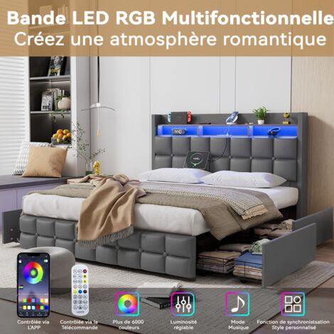 Lit 140x190 Cm Avec Sommier Et Matelas Inclus - Bois - La Compagnie Du Lit