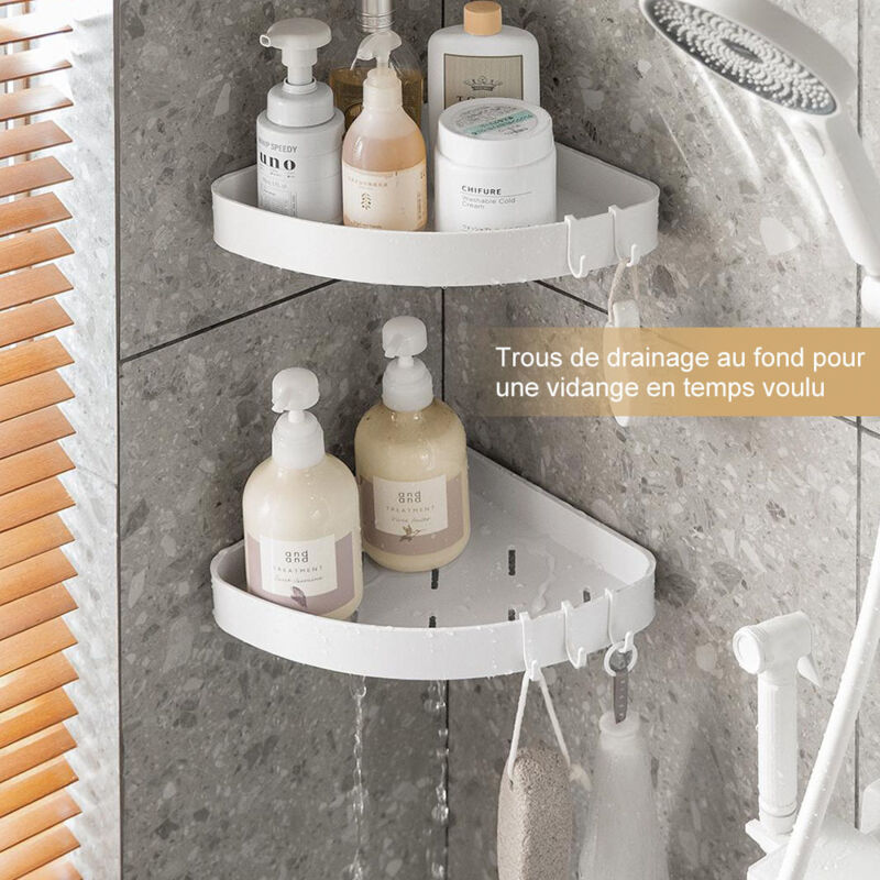 Autocollants Adhésifs GRICOL Pour Étagère De Douche - 4 Pièces - Installation Sans Perçage