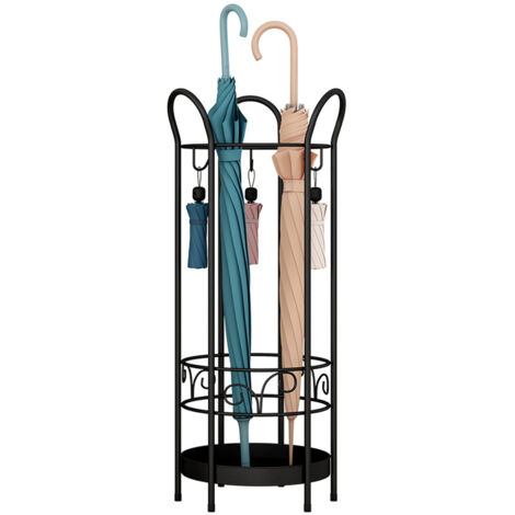 Porte-parapluie Rond En Métal Autoportant - Organisateur élégant Pour Entrée Et Bureau - Design Creux Pour Séchage Rapide (Moyen, Or)