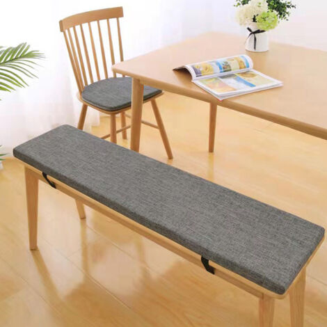 Coussin de Banc Amovible Lavable Double Antidérapant Hautement Élastique Convient pour Bancs de Jardin, Balançoires, Patios, Bancs d'Intérieur - Gris foncé 80x40x5 (1/5)
