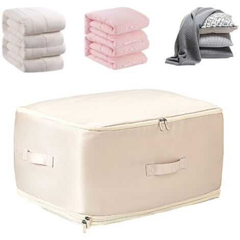 Sacs de Compression, Grand Sac de Rangement, Rangement Couette, Sac Compression Voyage, Housse Rangement Voyage, Adapté Aux Couettes de Vêtements - Avoine L