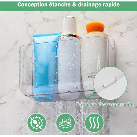 Panier Pour Salle De Bain Etagere De Douche Sans Percage Aluminium