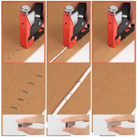 Agrafes Pour Pistolet Agrafeuse - Lot 3000 Pièces (types T, U, Porte) - Acier Galvanisé Pour Menuiserie, Déco