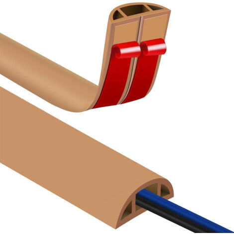 Sinbinta – Goulotte passe-câble flexible 3m – PVC souple anti-abrasion – Installation facile avec ruban adhésif – Pour câbles TV et luminaires (1/5)