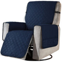 Housse de Fauteuil Relax avec Poche, Couverture de Chaise Canapé Relax, Applicable à Protection Canape Anti-Rayures Chien et Chat, Housse Canapé Imperméable - Marine L