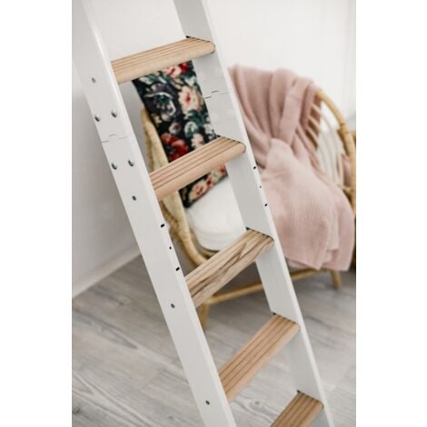 Escalier droit en bois de pin BUDGET+ – Escalier avec contremarche et rampe – largeur 80 cm – pour hauteur 280 cm