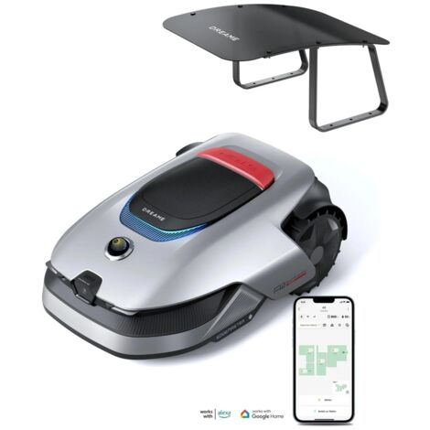 DREAME Mahroboter A2 Mit Mähroboter-Garage, Auto-Begrenzungseinrichtung,3000 m²,Dual-Fusion-Kartierung, OmniSense-2.0-Hindernisvermeidung, EdgeMaste-Schneidsystem, Leiser Nabenmotor, Steigung bis 26,5