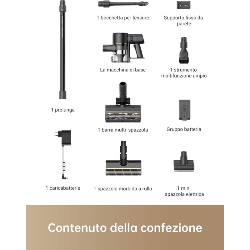 Dreame Rullo per Aspirapolvere senza Fili R10 per Ogni Tipo