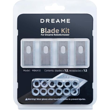 dreame Lame di Ricambio per Robot Tosaerba, Robot Tosaerba A1, Kit di Lame di Rapido Stacco, Acciaio SK5, 12 Pezzi/Kit