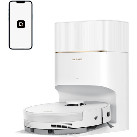 DREAME D20 Pro Plus Robot Aspirapolvere, Aspirazione da 13.000 Pa, Doppia Spazzola per Peli di Animali, Pulizia Degli Angoli, Svuotamento Automatico, Navigazione LDS e Rilevamento Laser