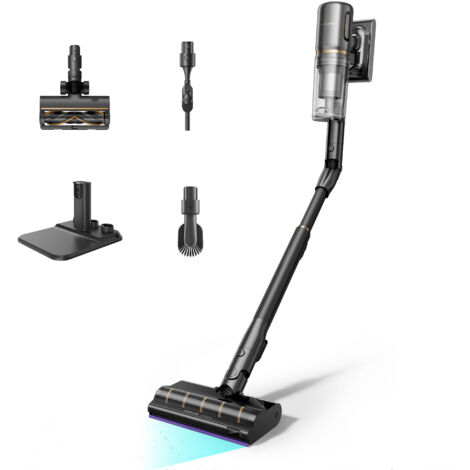 DREAME V20 Pro-A Aspirapolvere Senza Fili, 0 mm dai Bordi, Anti-groviglio, Pulizia Pavimenti duri e Tappeti e Moquette, Aspirazione 210 AW, Autonomia Massima 90 min, Filtrazione 99,99%, Pulizia Peli