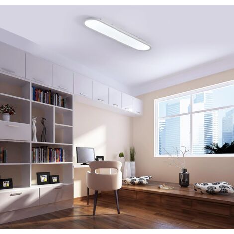 Ganeed LED-Deckenleuchte Lange Deckenlampe Moderne ultraschlanke weiße Licht-Deckenleuchte für Schlafzimmer, Küche, Schrank, Flur (Weiß 70 cm)