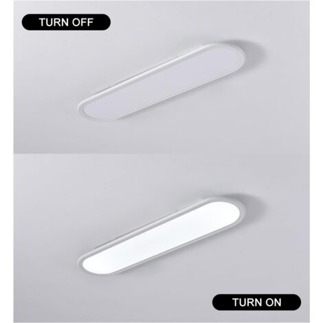 Ganeed LED-Deckenleuchte Lange Deckenlampe Moderne ultraschlanke weiße Licht-Deckenleuchte für Schlafzimmer, Küche, Schrank, Flur (Weiß 70 cm)