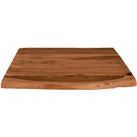 Tischplatte Baumkante Akazie Nuss 60 x 60 cm CURT (1/5)