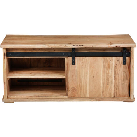 Couchtisch Baumkante 110 x 45 x 50 cm Akazienholz massiv naturfarben LIAN I (1/5)