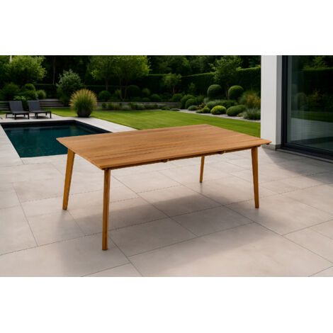 Gartentisch Outdoor massiv Teakholz 180 x 100 wetterfest & robust HARRY (1/4)