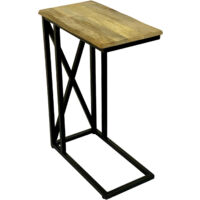 Beistelltisch Laptoptisch massiv Mango 47,5x27x67,5 cm schwarz GRANADA